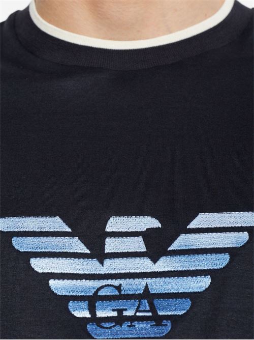 T-shirt uomo Emporio Armani manica corta navy con logo EMPORIO ARMANI | EM005271AF10017UB118